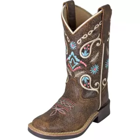 Cowgirl Legend Girls' Paisley Stitched Cowgirl Boots