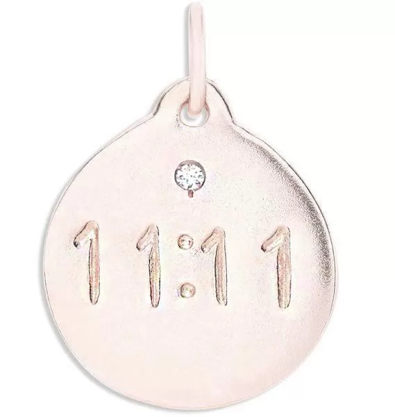 11:11 Disk Charm With Diamond