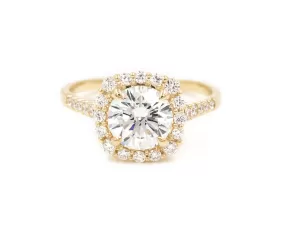 1.20 Carat White Diamond Halo Engagement Ring