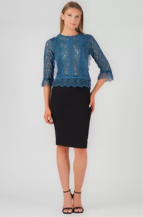 3/4 Sleeved Lace Top