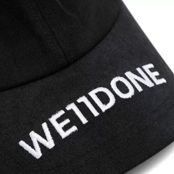 (40% Off) WE11DONE Embroidered Cap Black