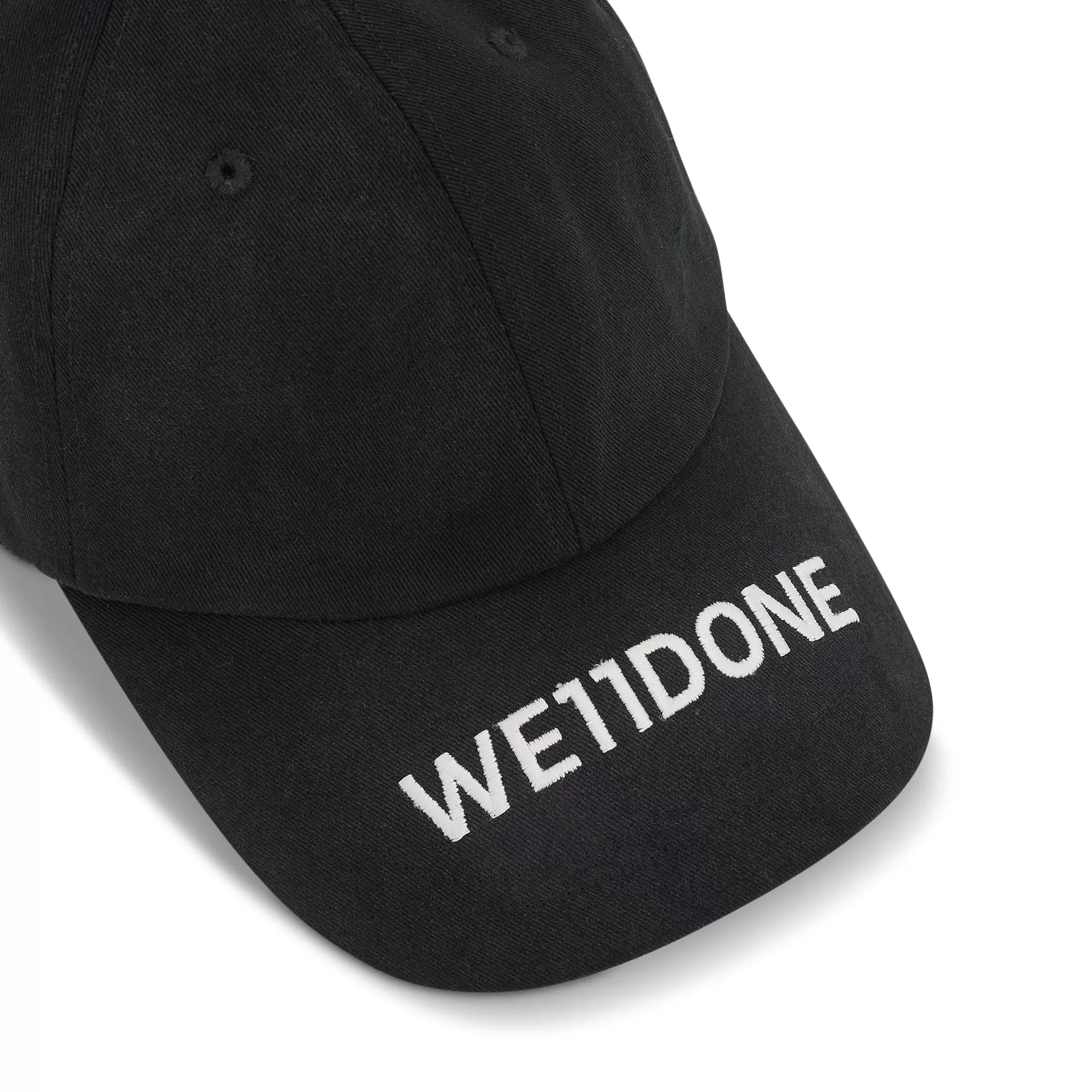 (40% Off) WE11DONE Embroidered Cap Black