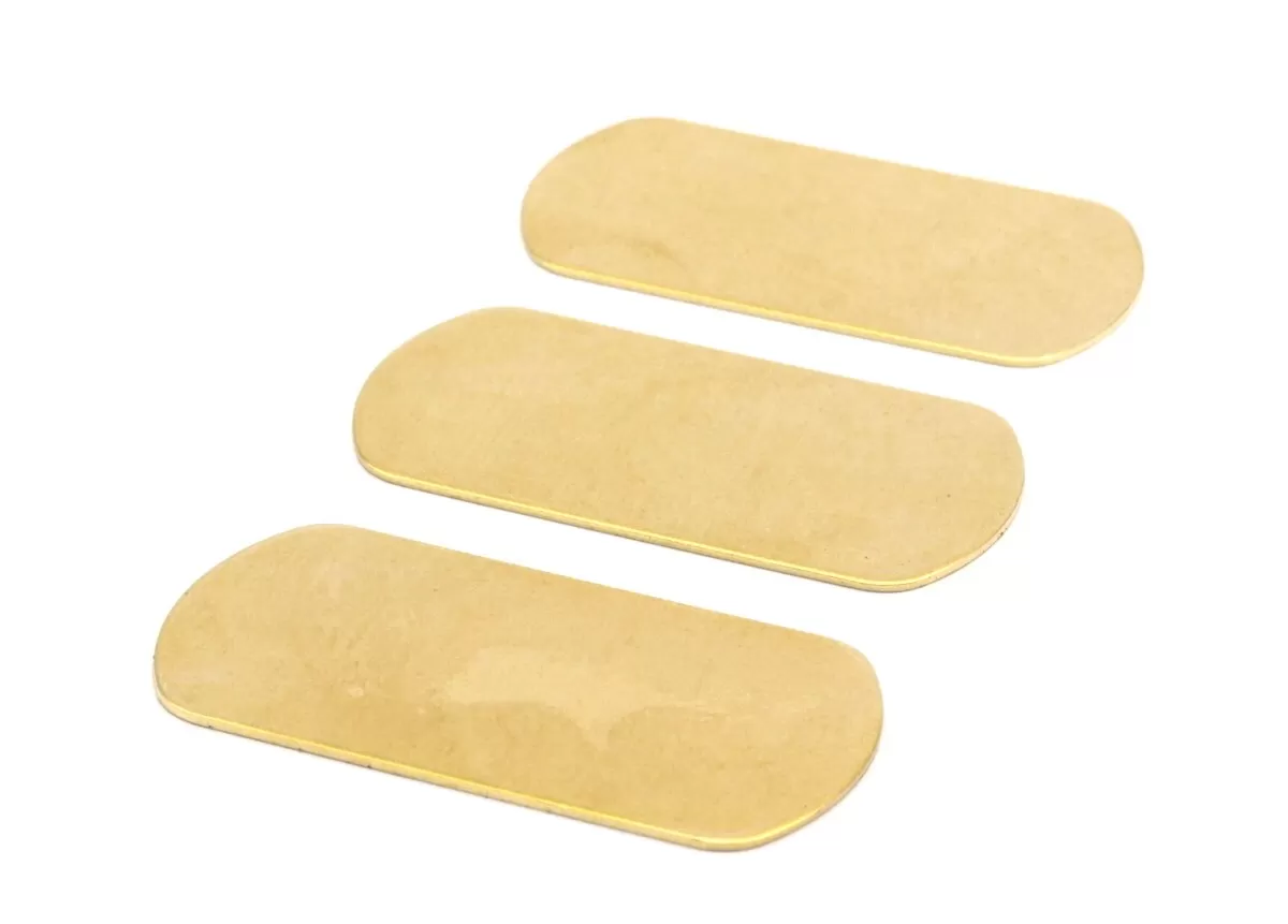 6 Raw Brass Blanks (50x28x0.80mm) B-7