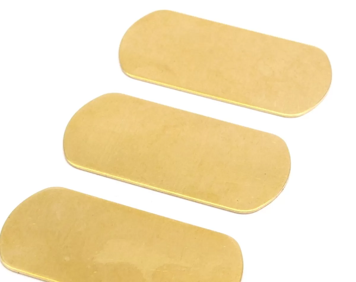 6 Raw Brass Blanks (50x28x0.80mm) B-7