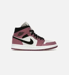 Air Jordan 1 Mid Mulberry Womens Lifestyle Shoe - Mulberry/Black