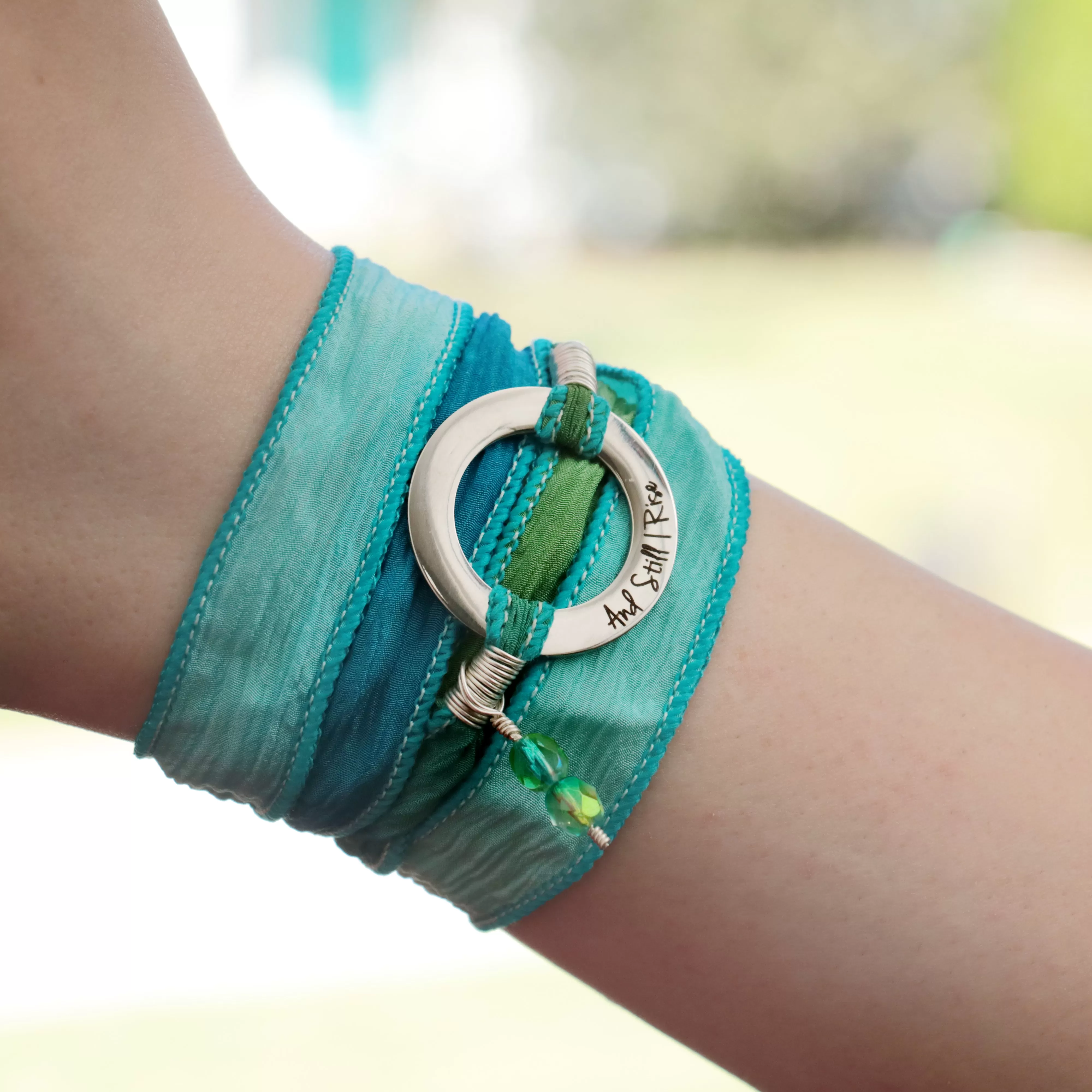 And Still I Rise - Inspirational Silk Ribbon Boho Bracelet | Moonkist Designs