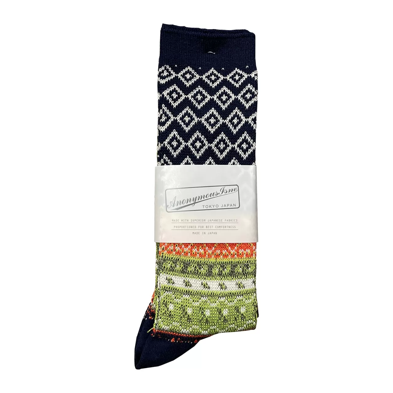 ANONYMOUS ISM 5 Fair Isle Jacquard Crew Sock