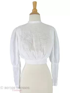 Antique Embroidered Blouse - xs, sm