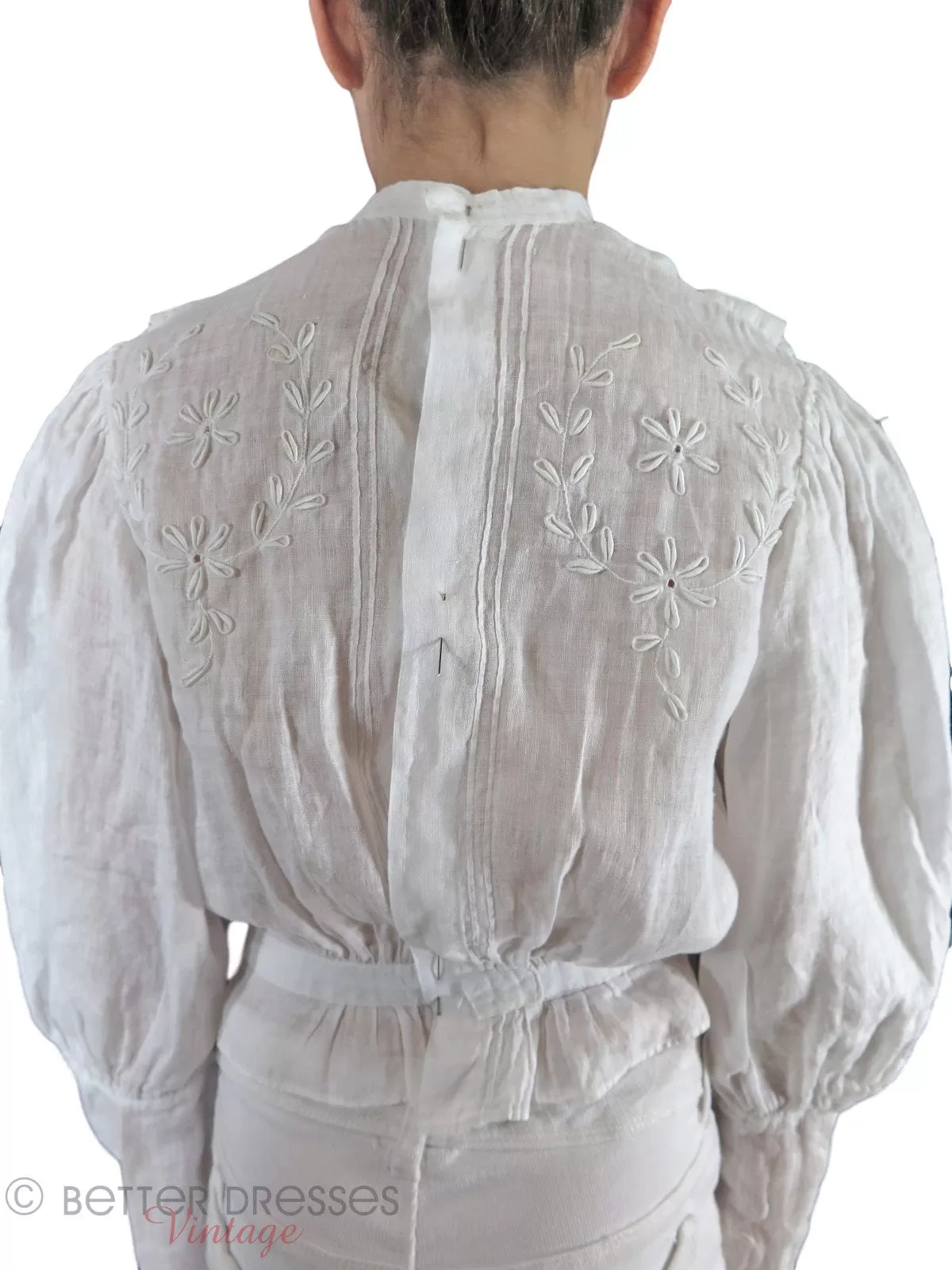 Antique Embroidered Blouse - xs, sm