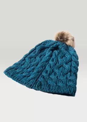 Aran Bobble Hat | Irish Sea