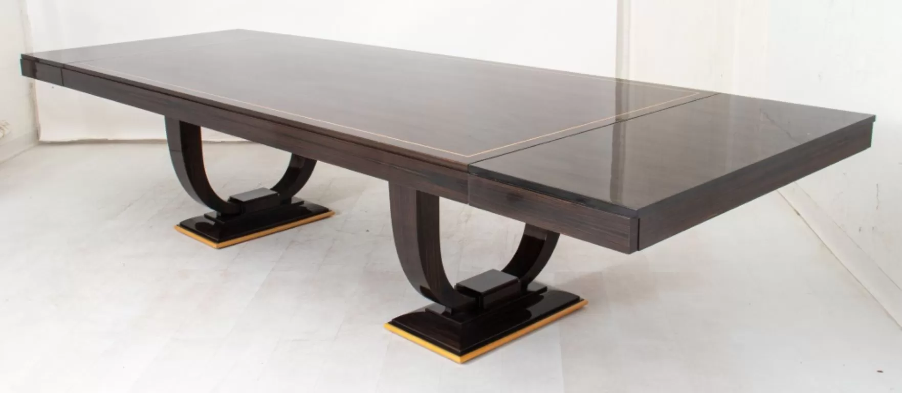 Art Deco Revival Macassar Extendable Dining Table