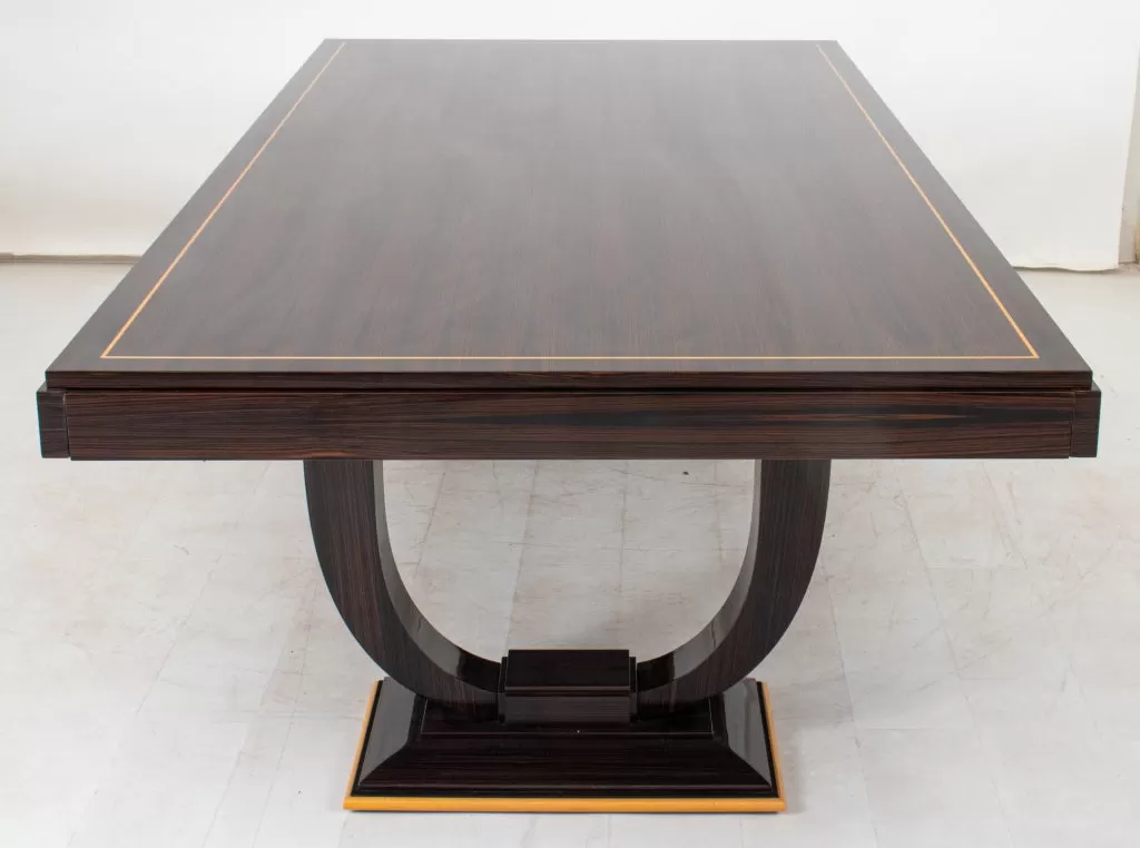 Art Deco Revival Macassar Extendable Dining Table