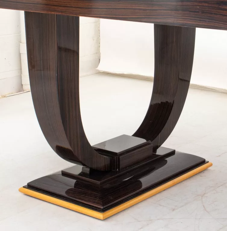 Art Deco Revival Macassar Extendable Dining Table