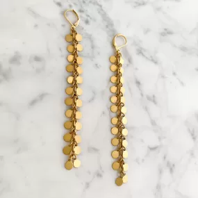 ARTURO gold disc long earrings