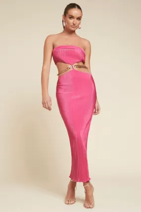 Asha Strapless Dress - Fuchsia