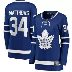 Auston Matthews Toronto Maple Leafs Fanatics Branded Women's Home Breakaway Player Jersey - Royal