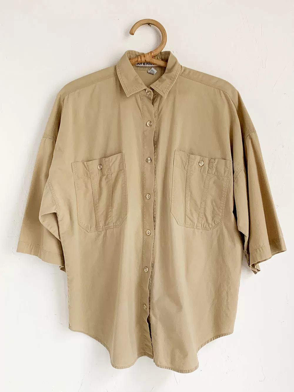 Averroe Khaki Short Sleeved Button Up