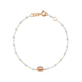 Baby Madone Charm Classic Gigi Baby Blue bracelet, Rose Gold, 5.1"