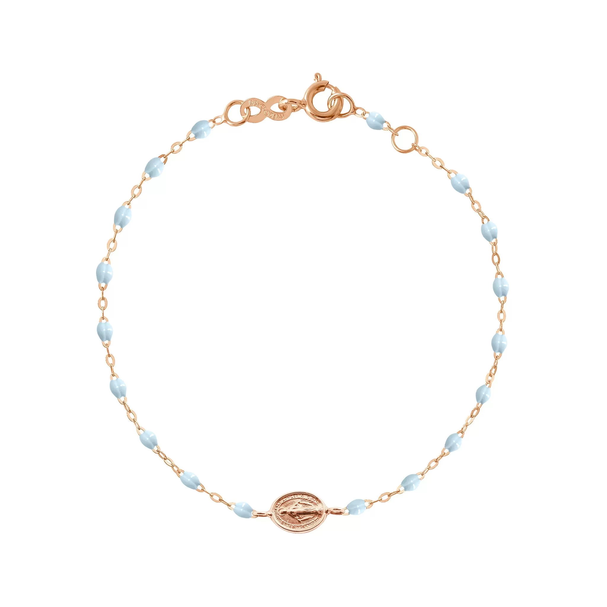 Baby Madone Charm Classic Gigi Baby Blue bracelet, Rose Gold, 5.1"