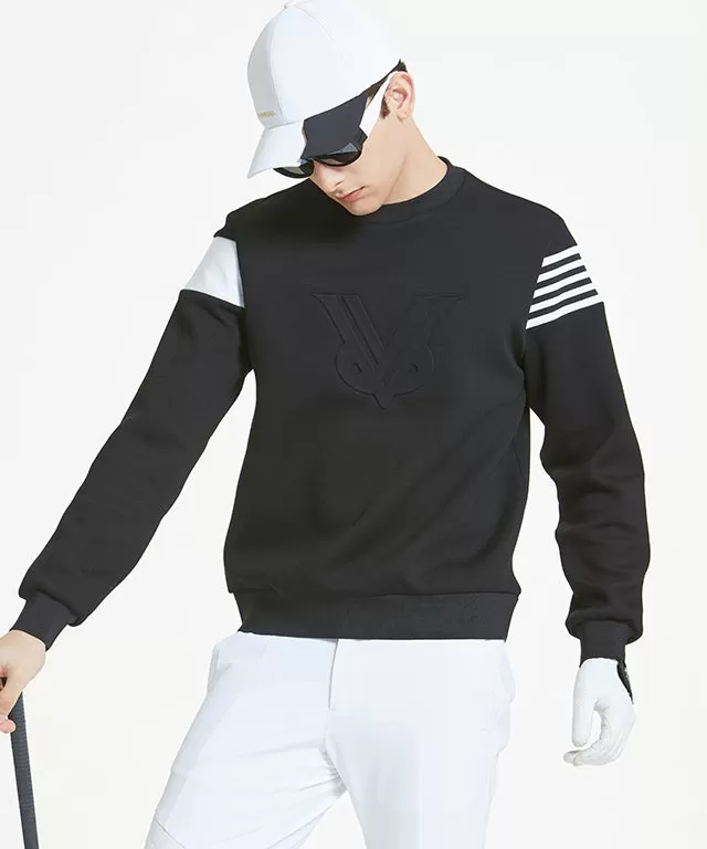 Back Knit Crossover Sweat - Black