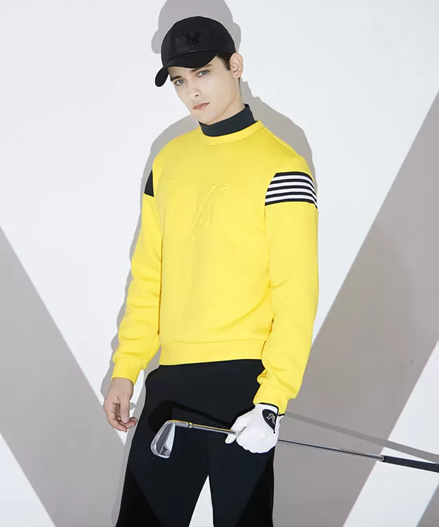 Back Knit Crossover Sweat - Yellow