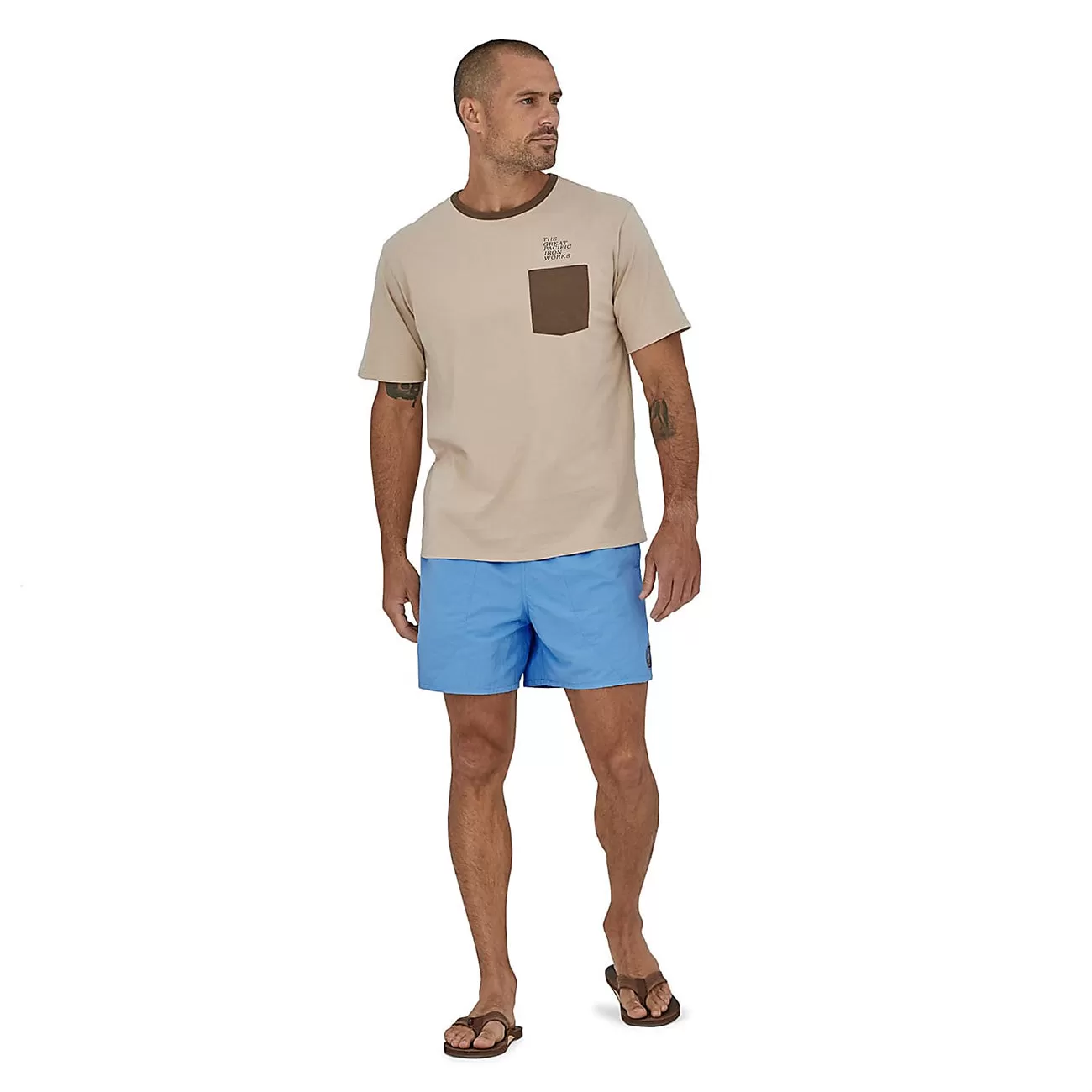 BAGGIES SHORTS 5 CLEAN CURRENTS  PATCH LAGO BLUE