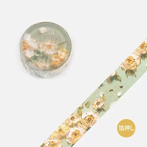 BGM Foil Stamping Masking Tape (Oil Pastel: Yellow Rose)