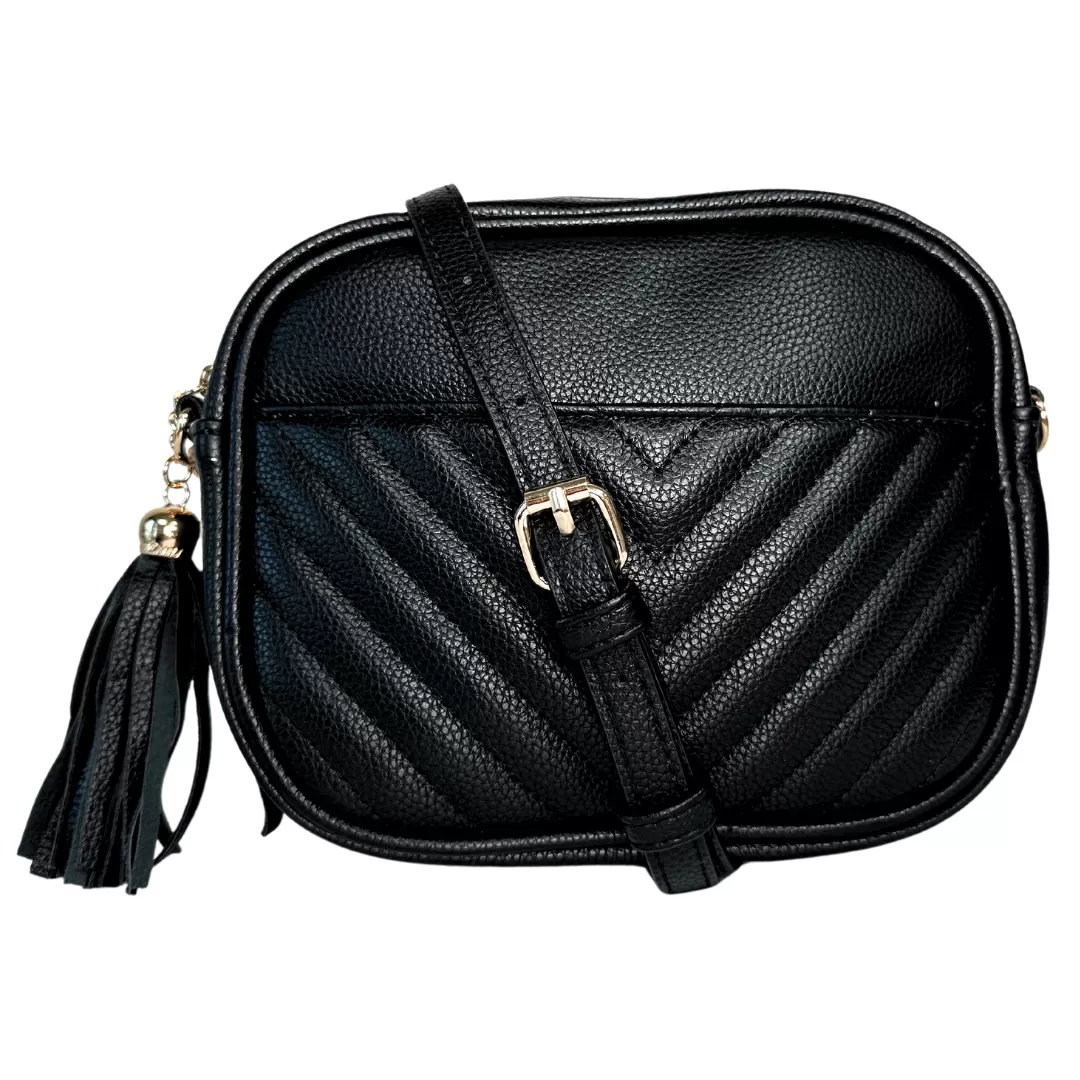 Black Chic Faux Leather NGIL Crossbody Bag