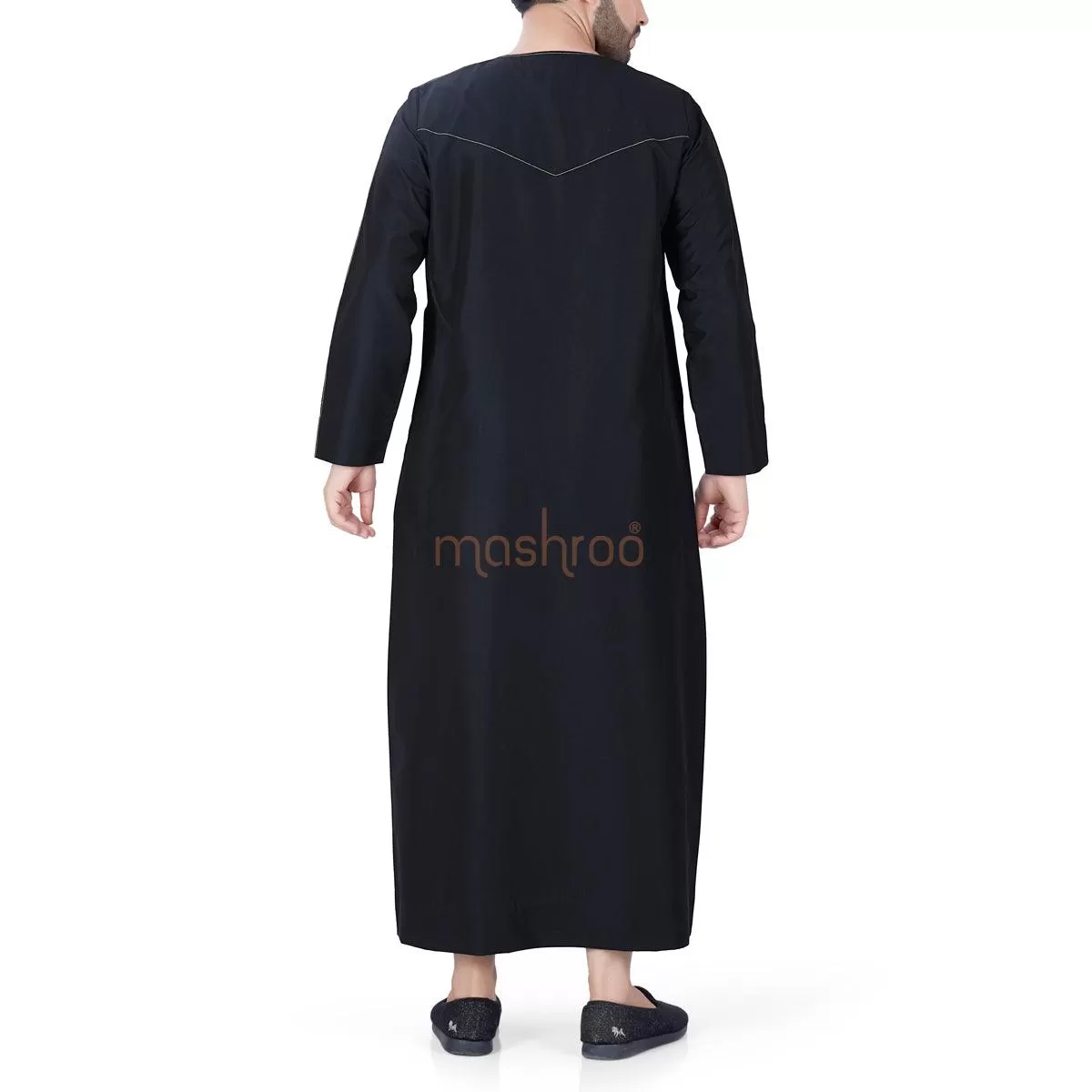 Black Twill Emirati Thobe for Men