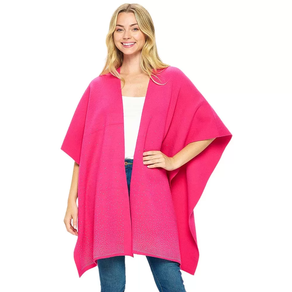 Bling Solid Ruana Poncho