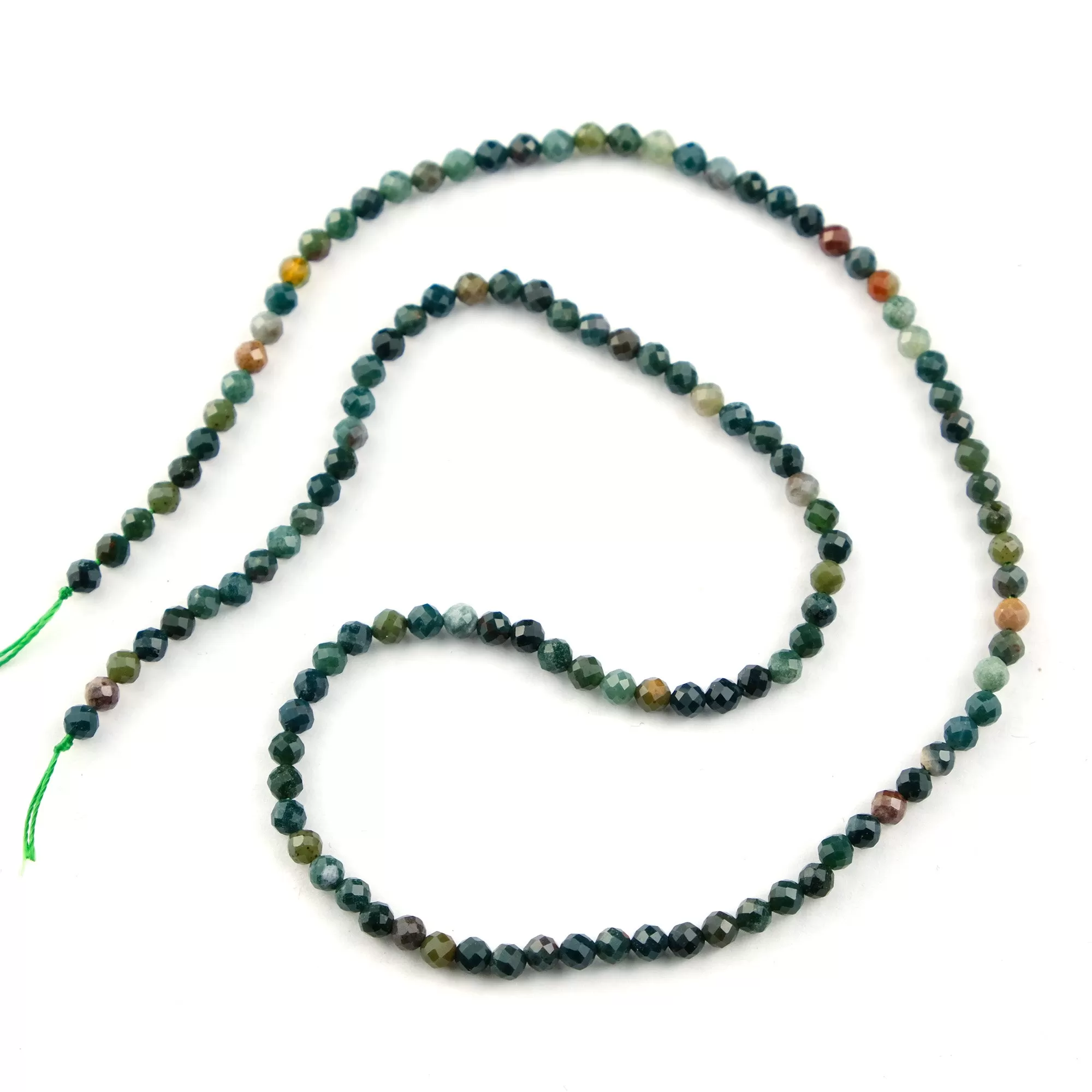 Bloodstone India Faceted Rounds 3mm Strand