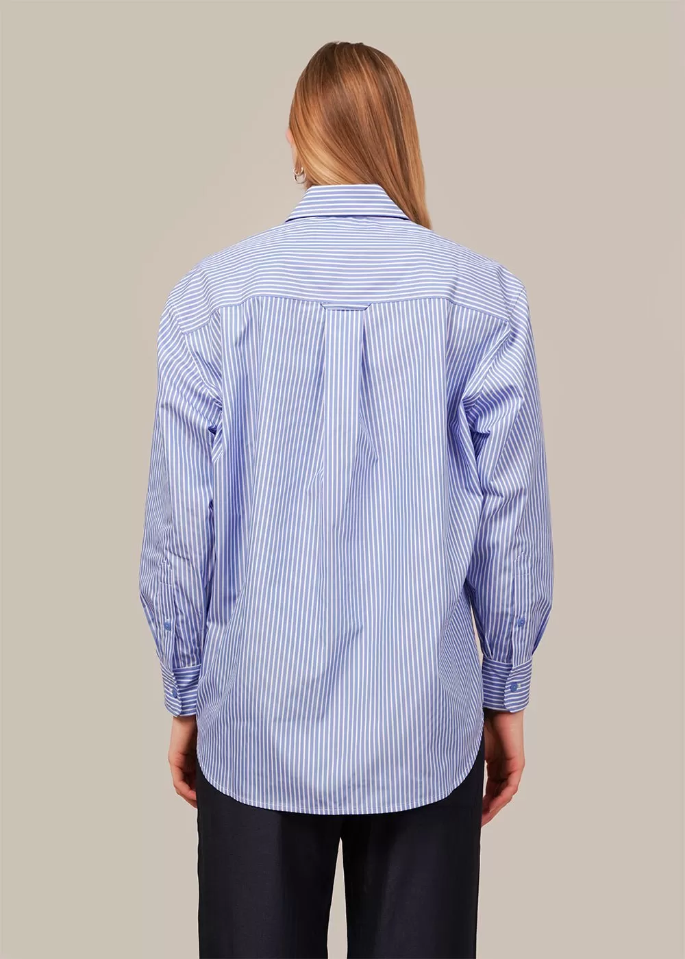 Blue Stripe Oversized Shirt