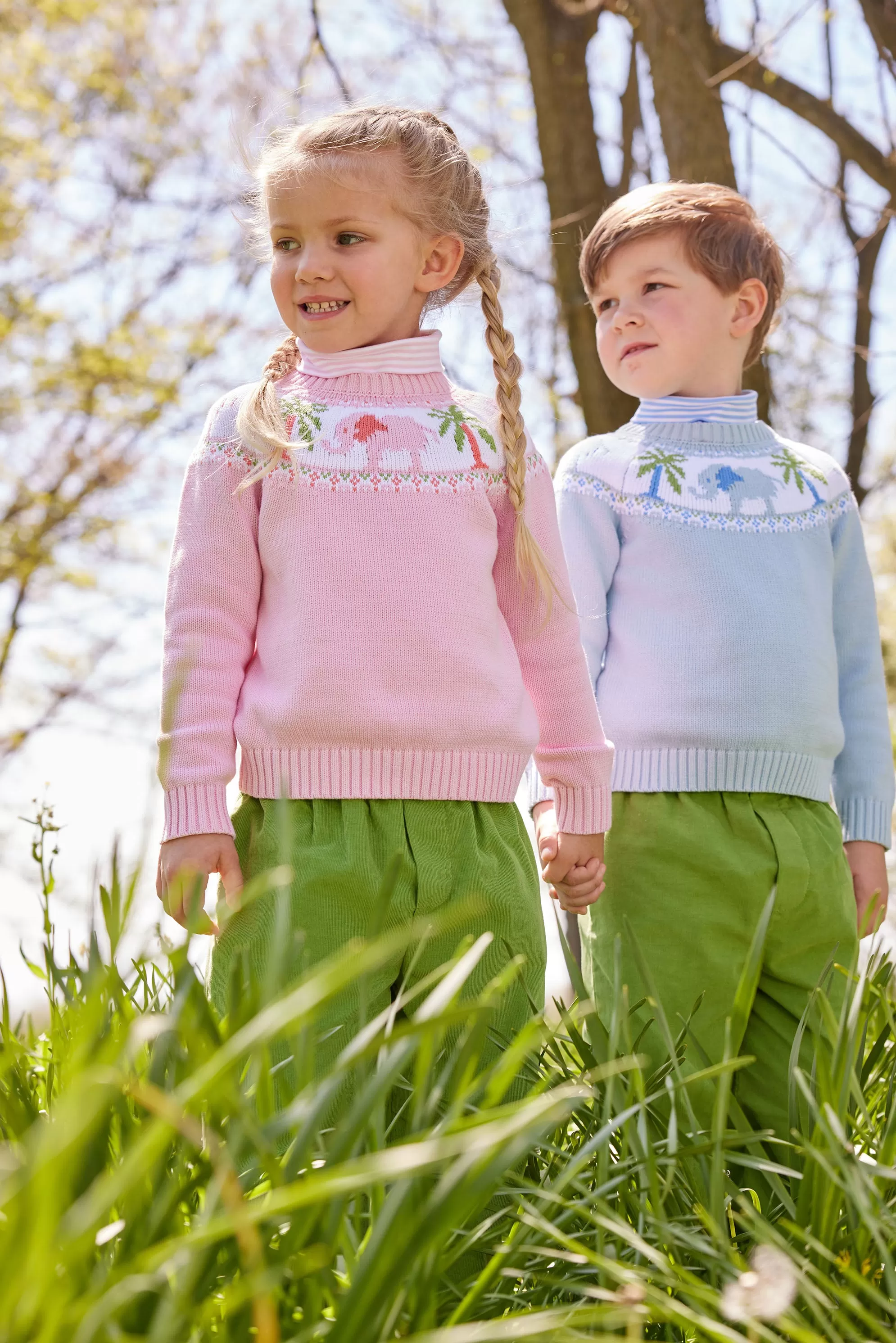 Boy Elephant Fair Isle Sweater