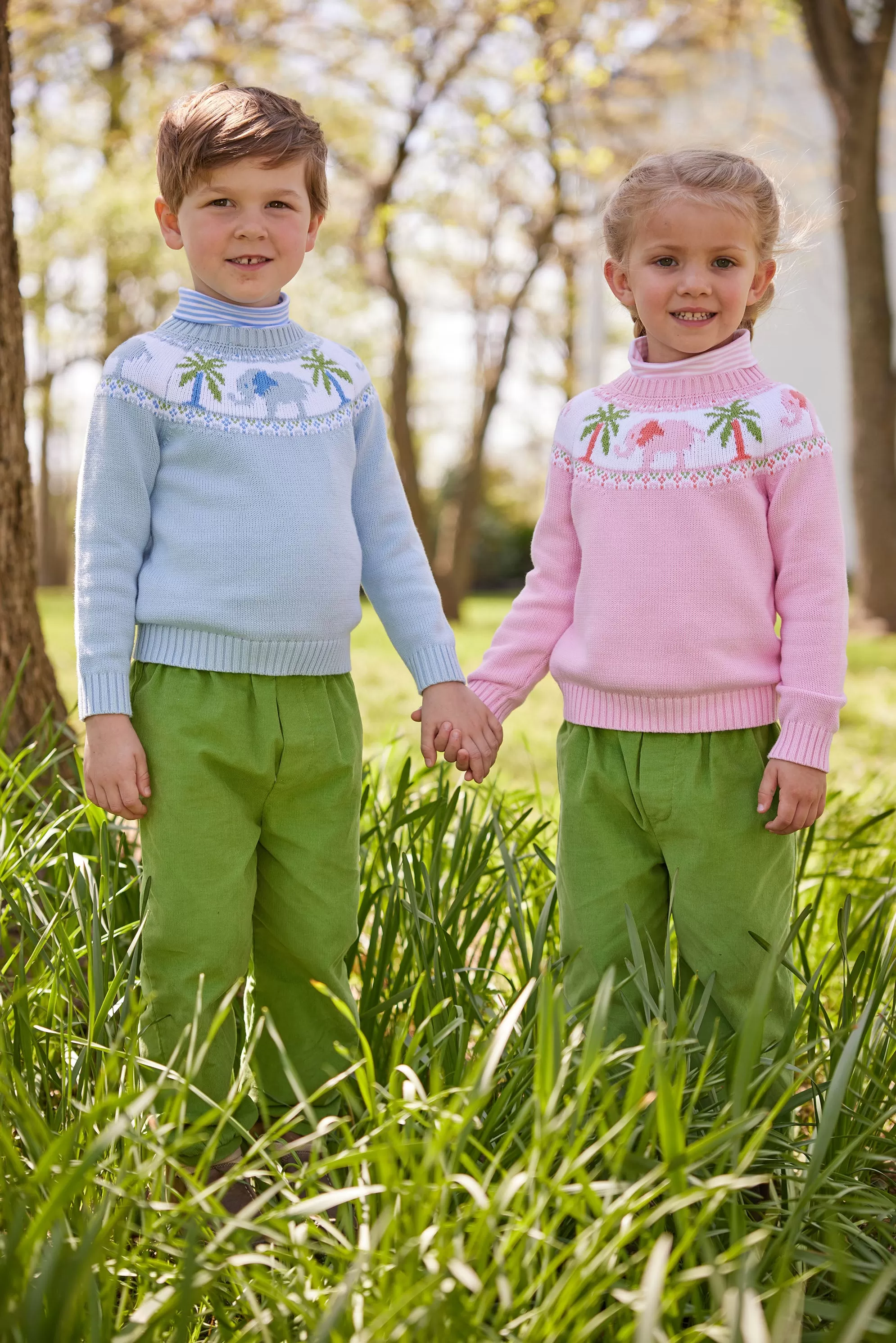 Boy Elephant Fair Isle Sweater