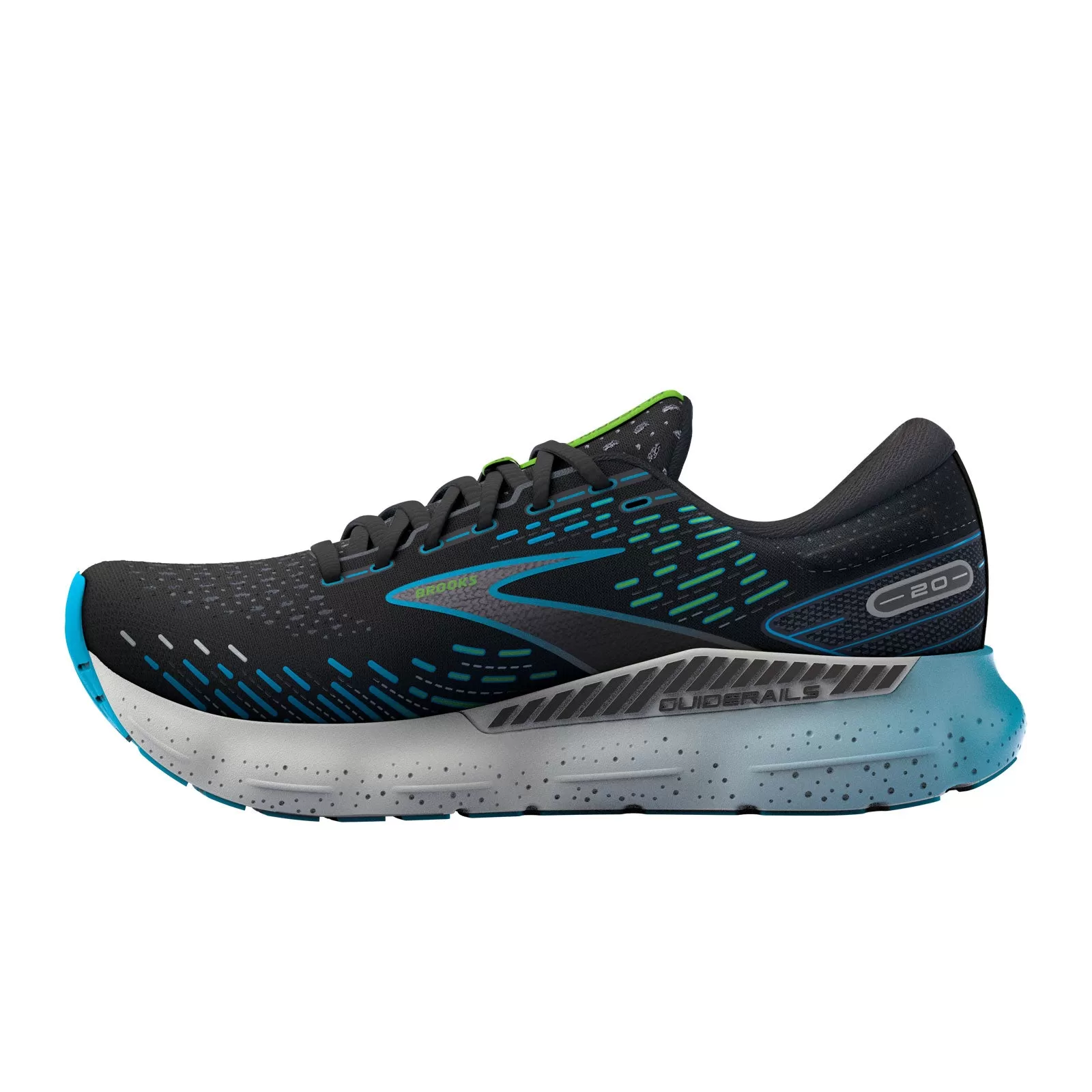 Brooks Glycerin 20 GTS (Men) - Black/Hawaiian Ocean/Green