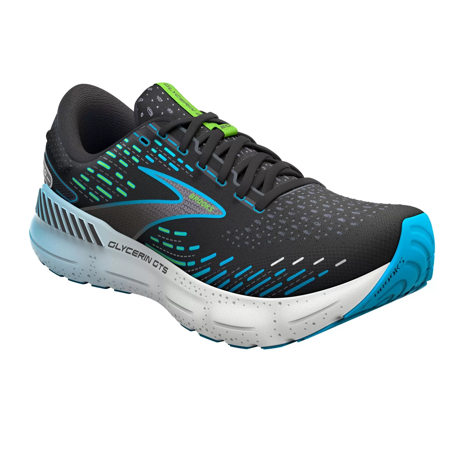 Brooks Glycerin 20 GTS (Men) - Black/Hawaiian Ocean/Green