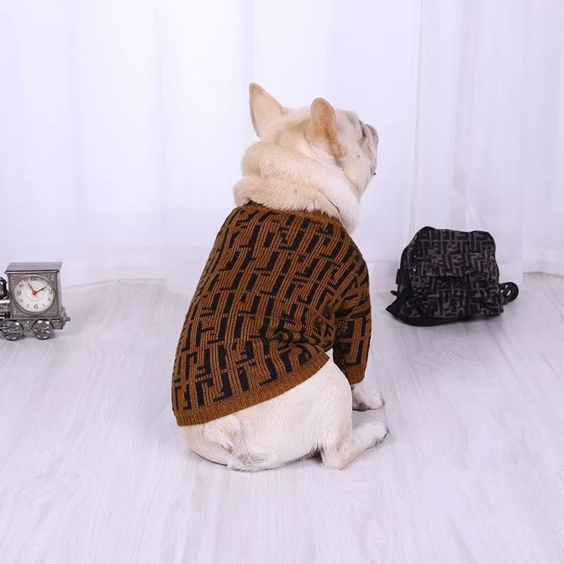 Brown French Bulldog Sweater