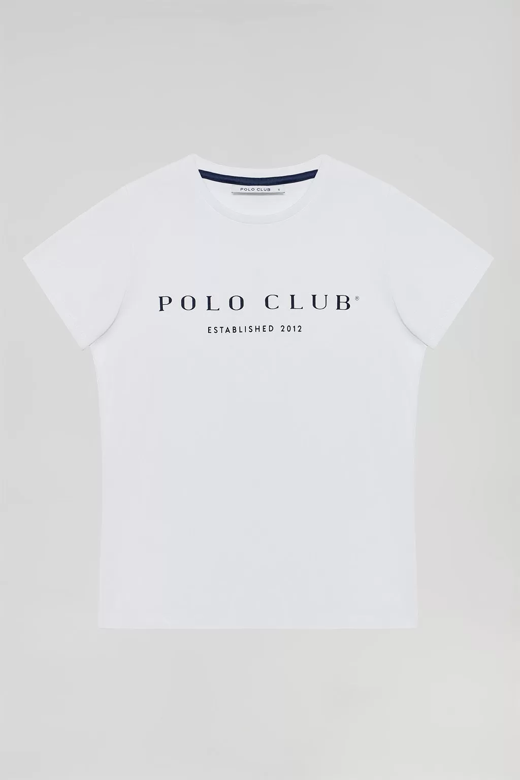 Camiseta blanca con print icónico Polo Club