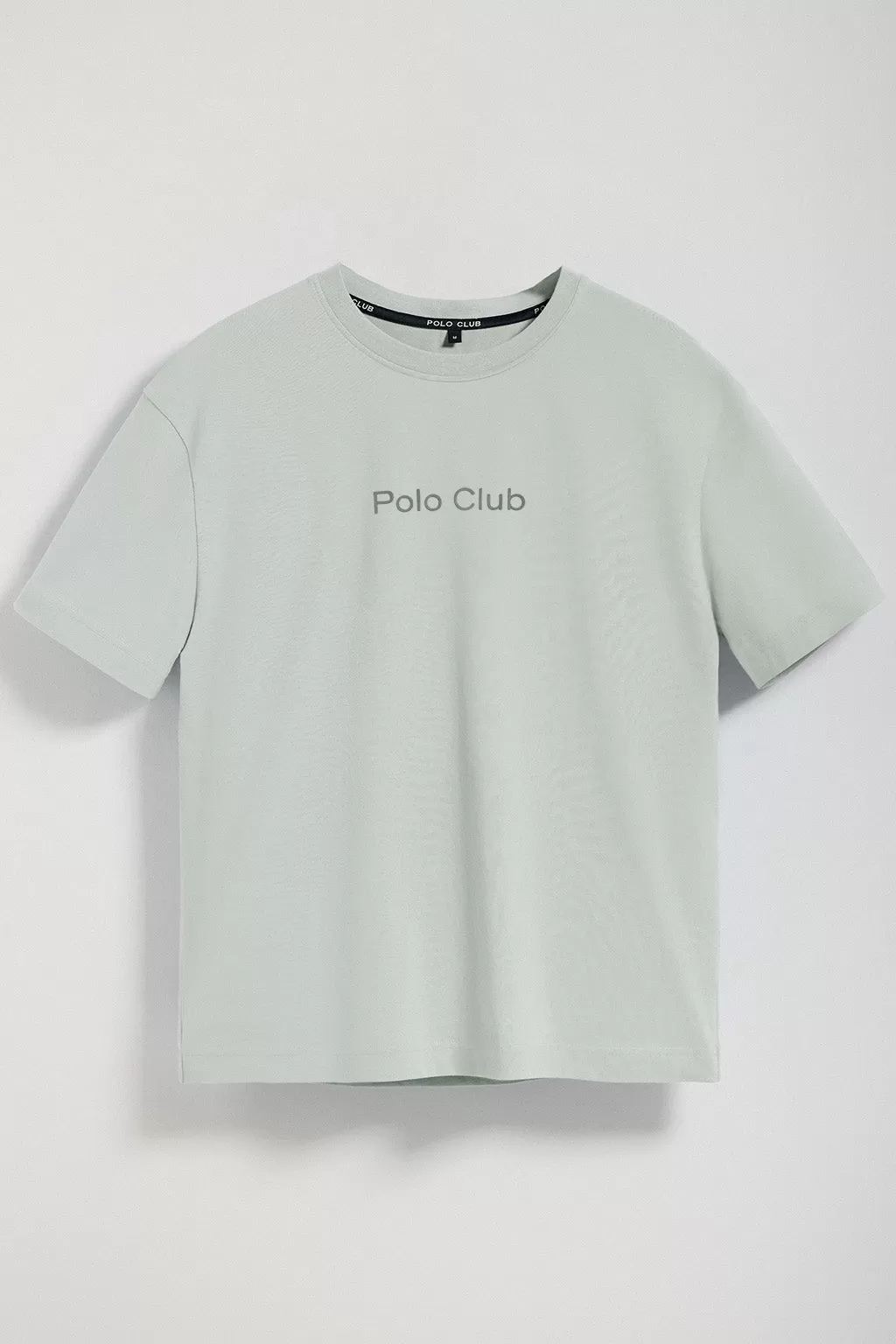 Camiseta gris azulado Saul relaxed fit de acabado peach effect con logo Minimal Combo Polo Club