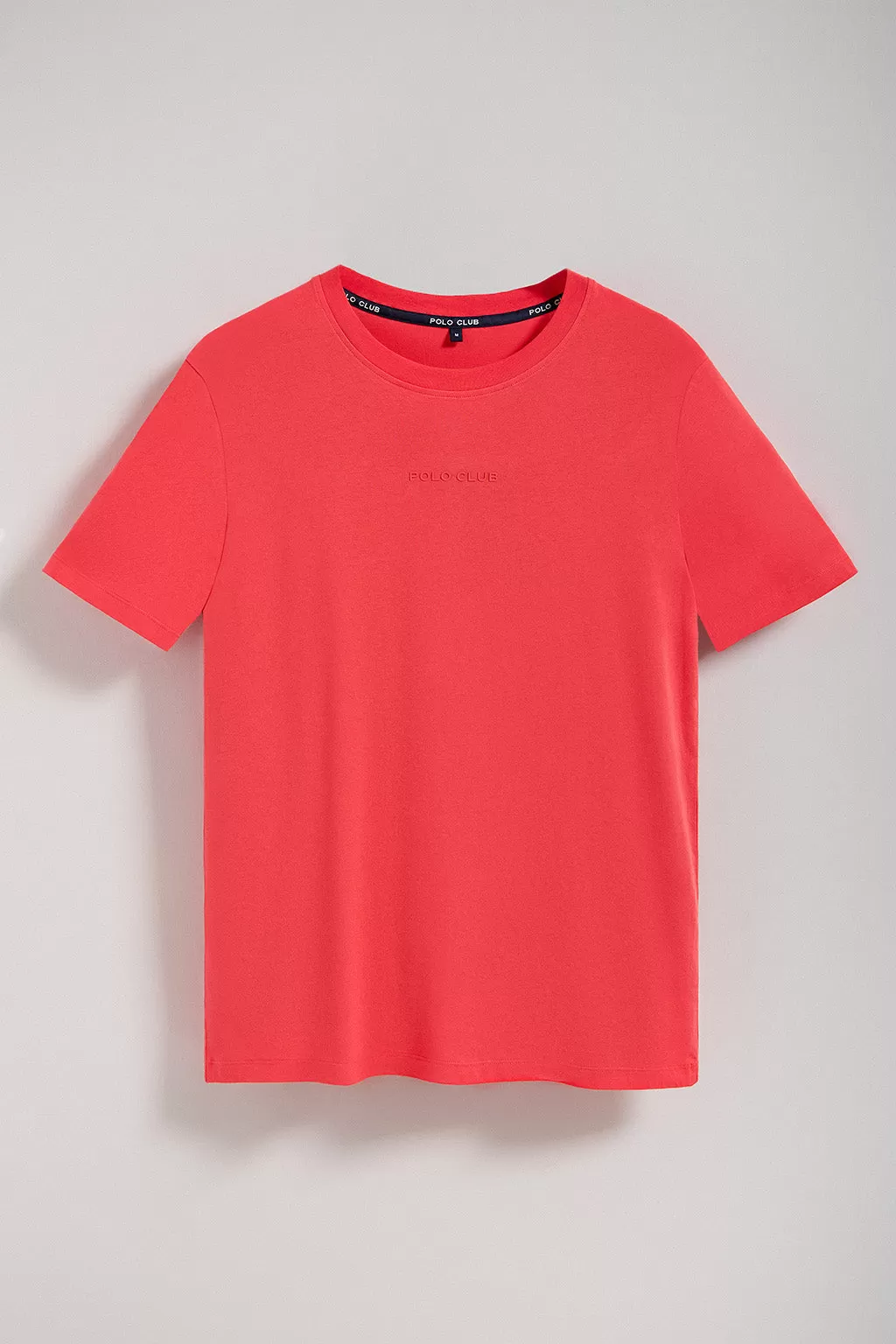 Camiseta Surfer loose fit coral con logo minimal engomado Polo Club