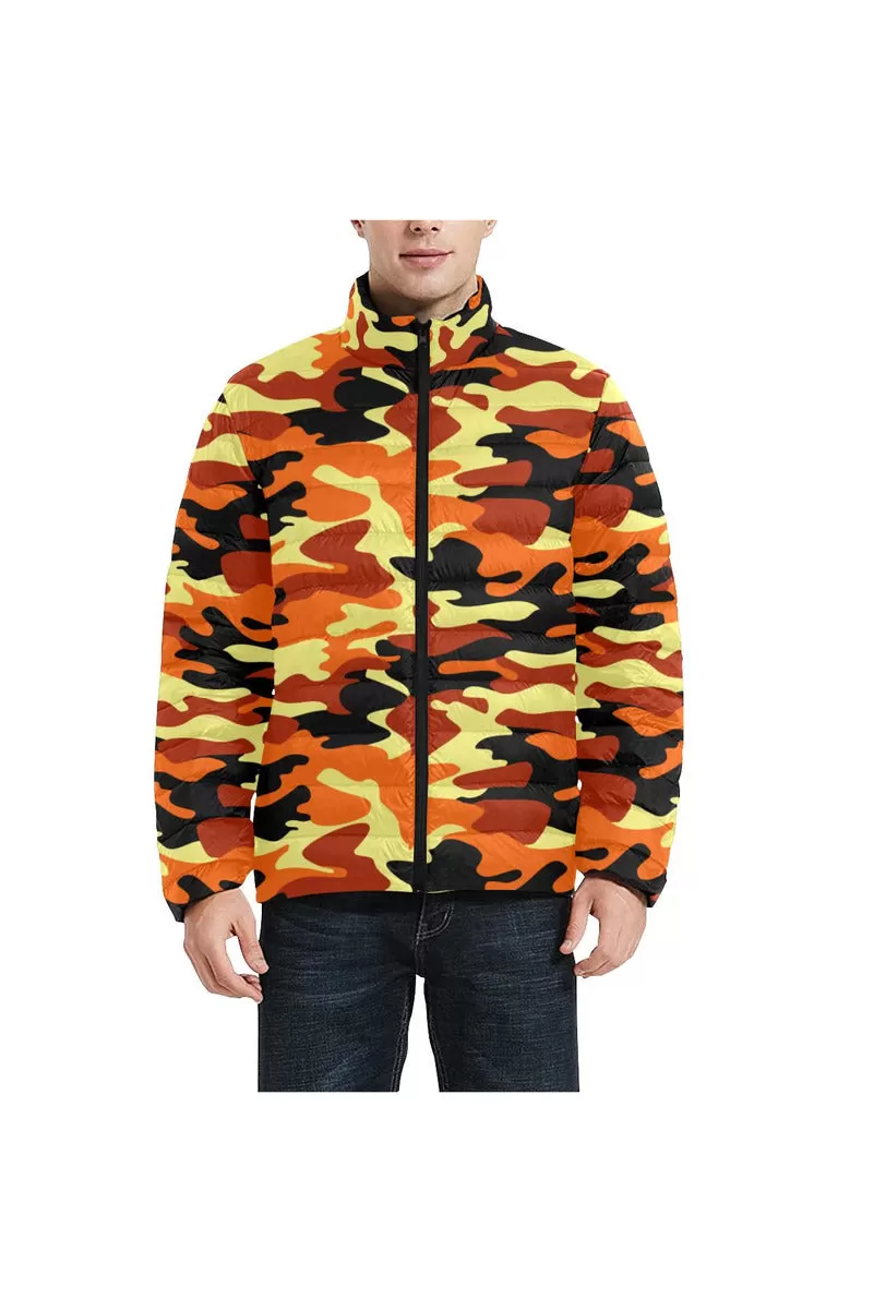 Camouflage Unisex Stand Collar Padded Jacket