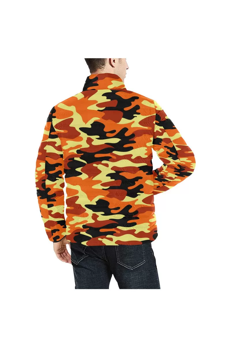 Camouflage Unisex Stand Collar Padded Jacket