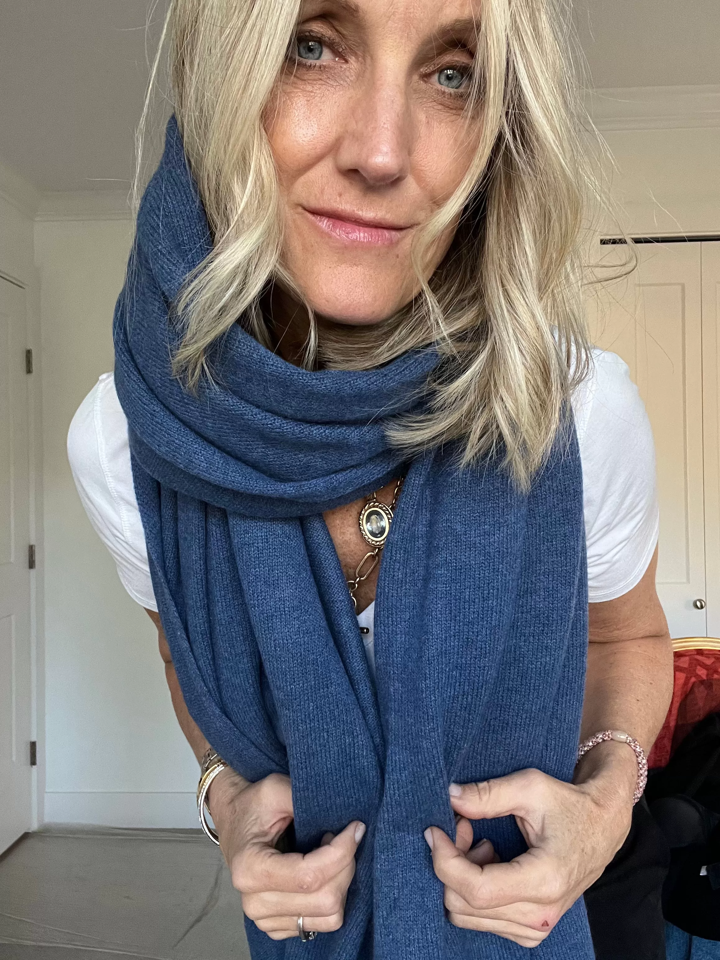 Cashmere Euro Wrap | Dark Denim