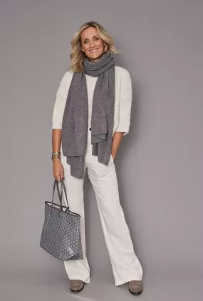 Cashmere Euro Wrap | Medium Grey