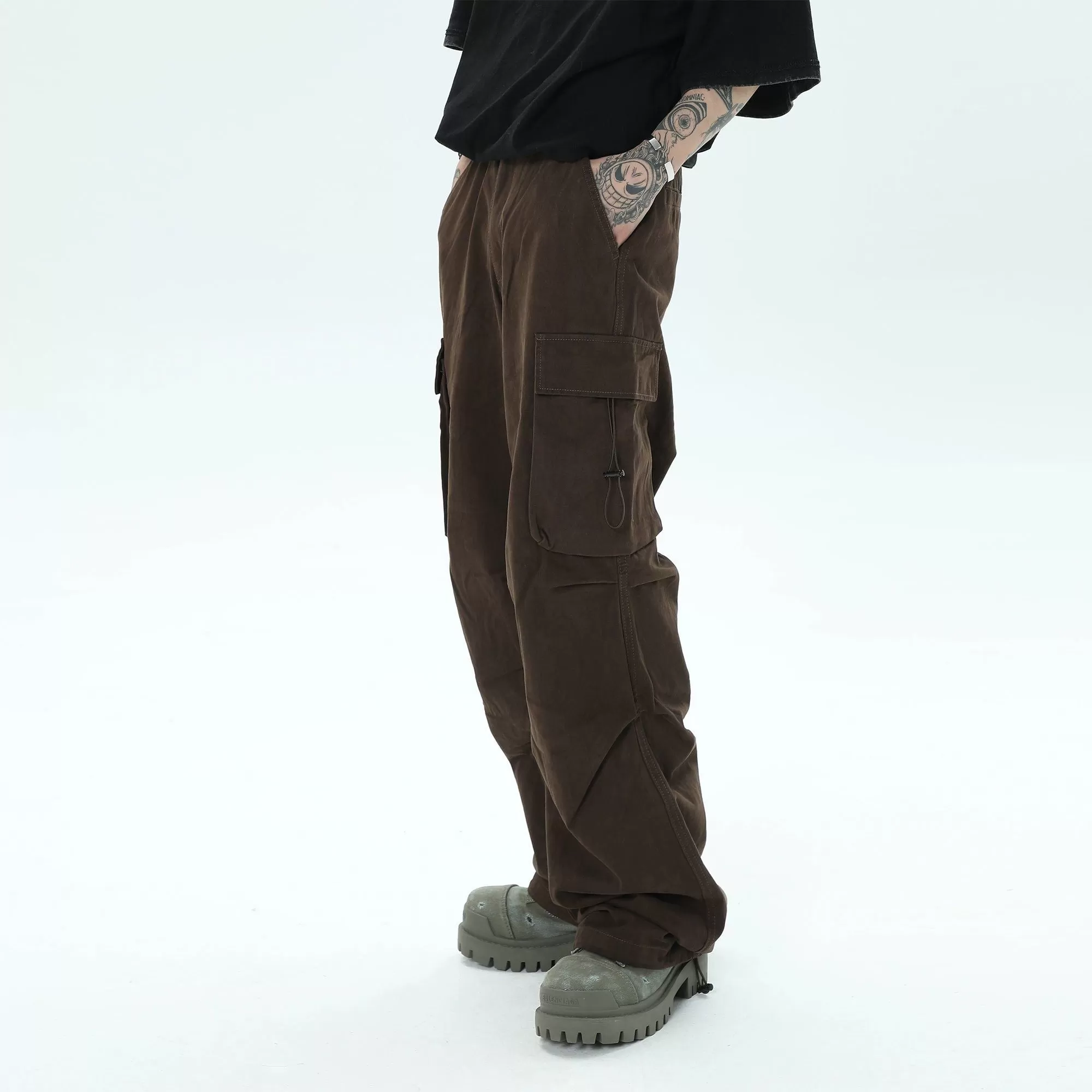 Casual Pleats Cargo Pants