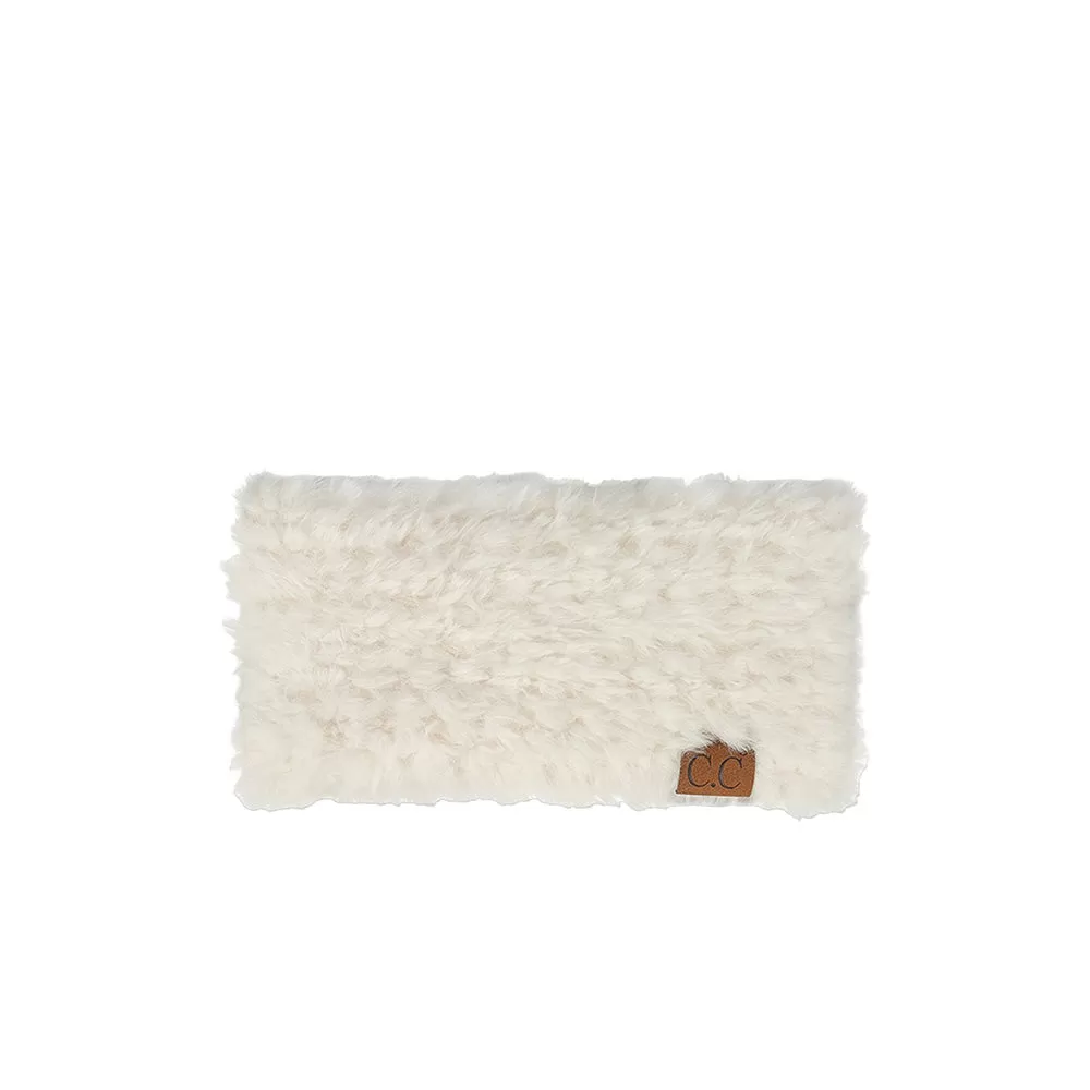 C.C Solid Color Faux Fur Headwrap