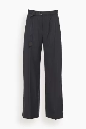 Chalk Stripe Pants in Navy