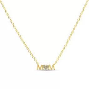 Charm & (Plain) Chain-MOM Simply Stated in Gold