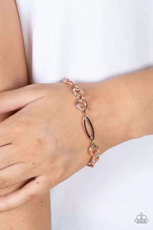 Chic Charmer Rose Gold Bracelet - Paparazzi Accessories