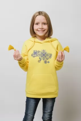 Children's Yellow Hoodie Etno